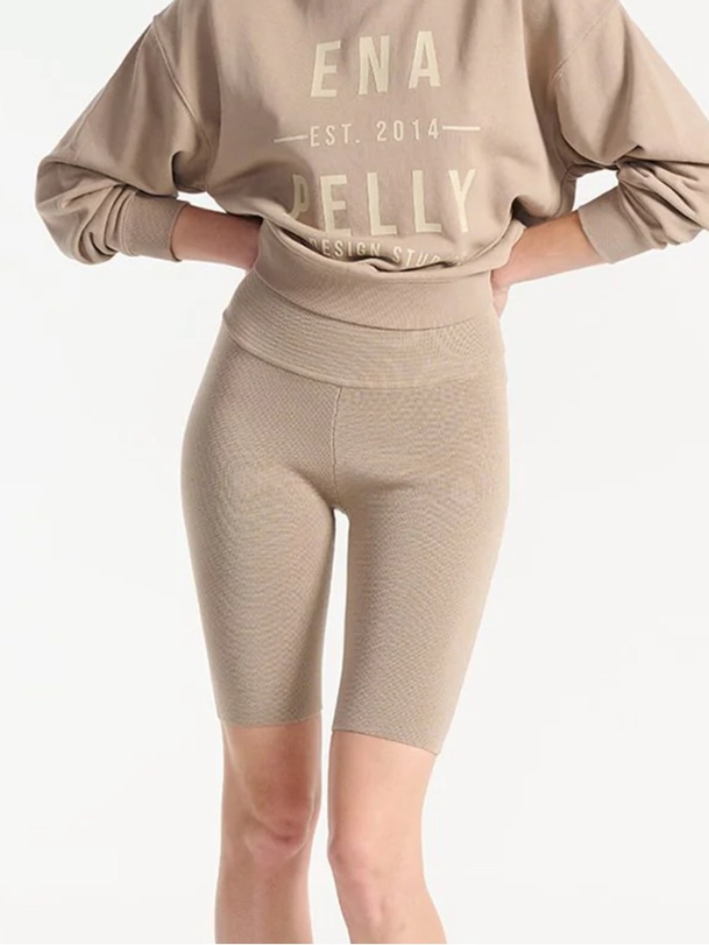 ena pelly daybreak bike short taupe tan NWT size 6